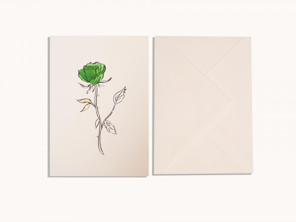 Green Rose Gold Leaves