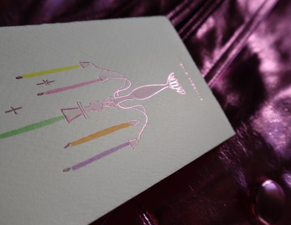 Pink Stem & Foil - Candle Holder Birthday Wishes - Image 3