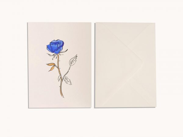 Blue Rose Gold Stem