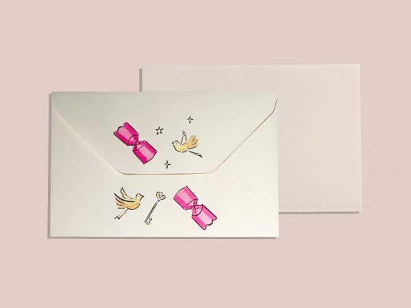 Christmas Cracker With Gold birds – Set of 3