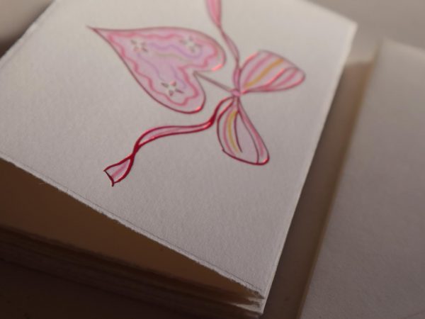 Candy Stripe Red Foil Pink Heart
