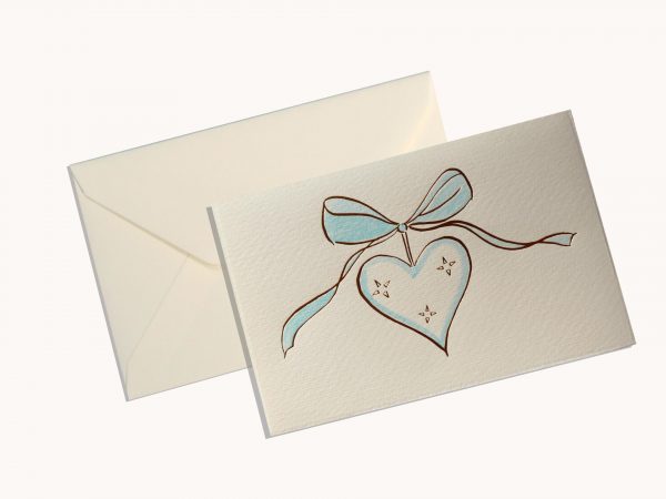 Gold Heart – Pastel Blue