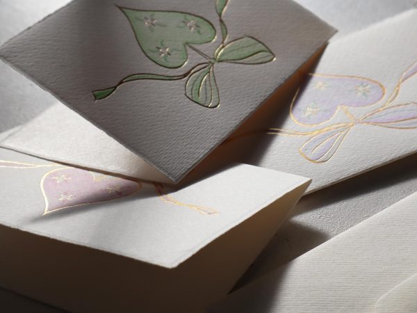 Special Occassion Gold Foil Hearts -Hand-Painted