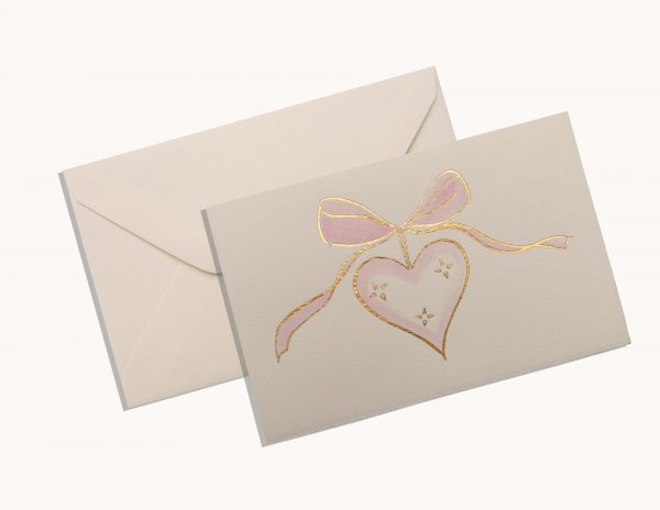 Gold Heart - Baby Pink