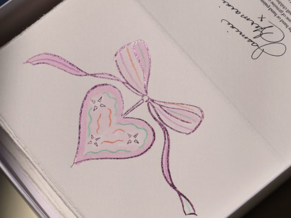 Candy Stripe Pink Foil Heart
