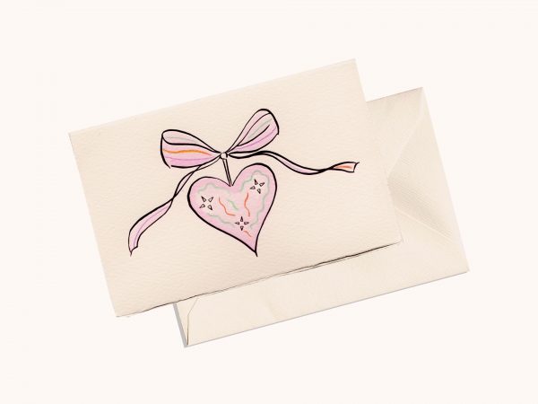 Candy Stripe Pink Foil Heart